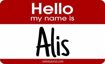 Hello my name is Alis png download
