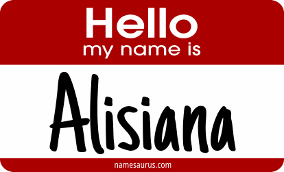 Hello my name is Alisiana png download