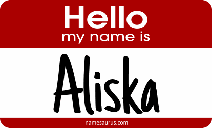 Hello my name is Aliska png download