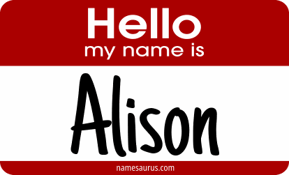Hello my name is Alison png download