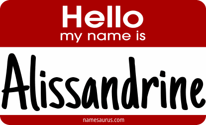 Hello my name is Alissandrine png download