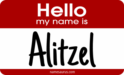 Hello my name is Alitzel png download