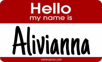Hello my name is Alivianna png download