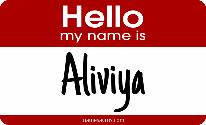 Hello my name is Aliviya png download