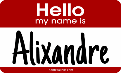Hello my name is Alixandre png download