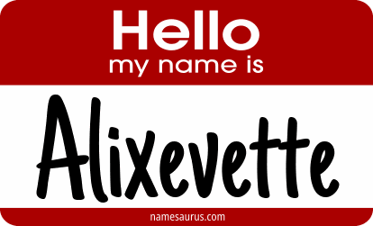 Hello my name is Alixevette png download