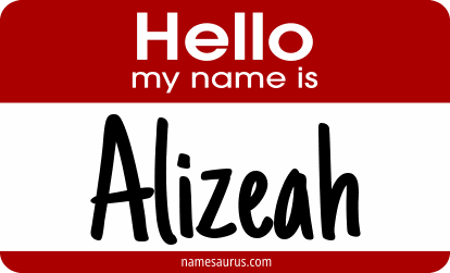 Hello my name is Alizeah png download
