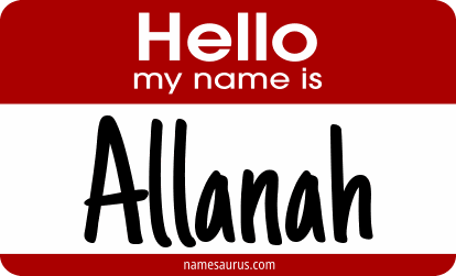 Hello my name is Allanah png download