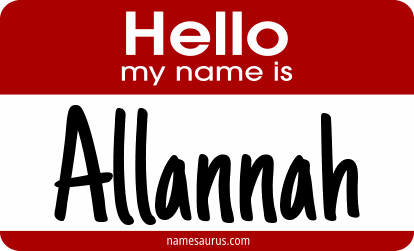 Hello my name is Allannah png download