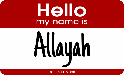 Hello my name is Allayah png download