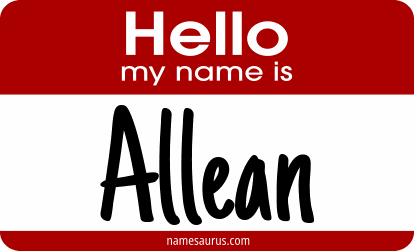 Hello my name is Allean png download