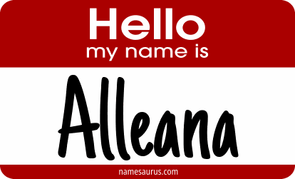 Hello my name is Alleana png download