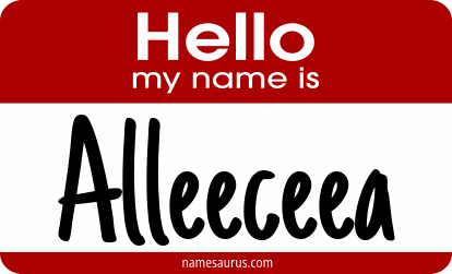 Hello my name is Alleeceea png download