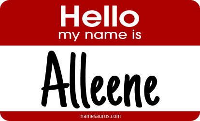 Hello my name is Alleene png download