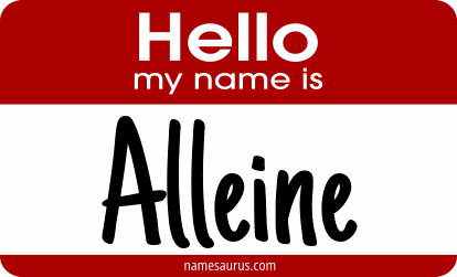 Hello my name is Alleine png download