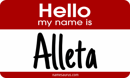 Hello my name is Alleta png download