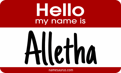 Hello my name is Alletha png download