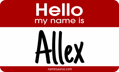 Hello my name is Allex png download