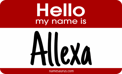 Hello my name is Allexa png download