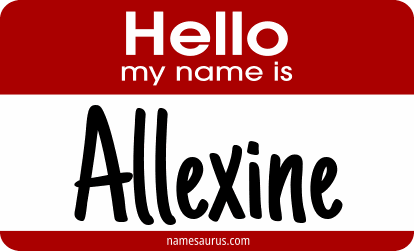 Hello my name is Allexine png download