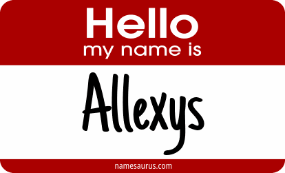 Hello my name is Allexys png download