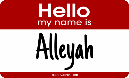 Hello my name is Alleyah png download