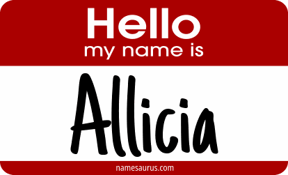 Hello my name is Allicia png download