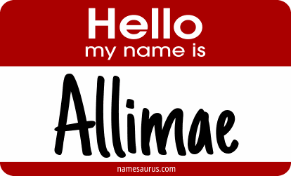 Hello my name is Allimae png download