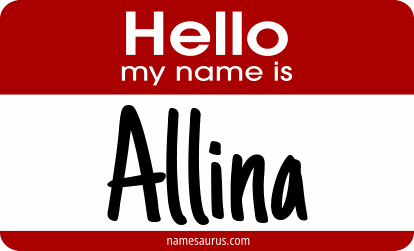 Hello my name is Allina png download