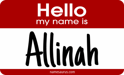 Hello my name is Allinah png download