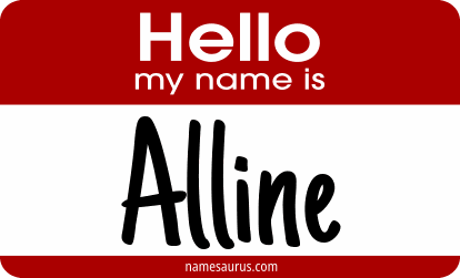 Hello my name is Alline png download