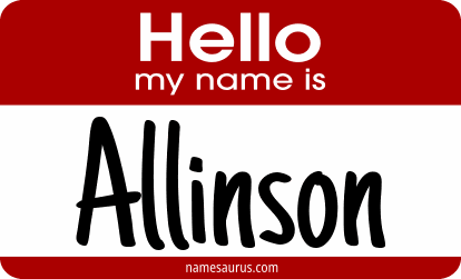 Hello my name is Allinson png download