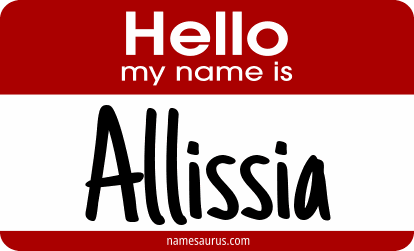 Hello my name is Allissia png download