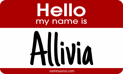 Hello my name is Allivia png download