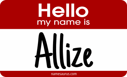 Hello my name is Allize png download