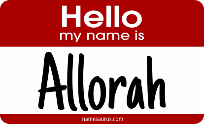 Hello my name is Allorah png download