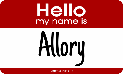 Hello my name is Allory png download