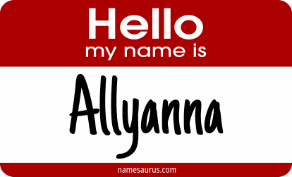 Hello my name is Allyanna png download