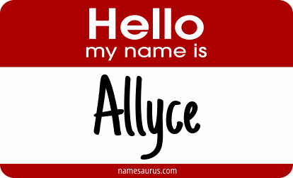Hello my name is Allyce png download