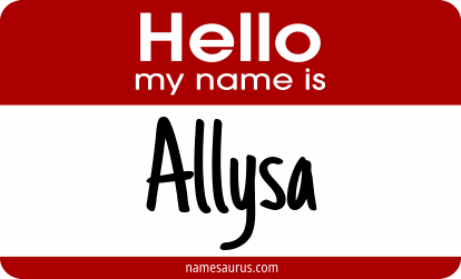 Hello my name is Allysa png download