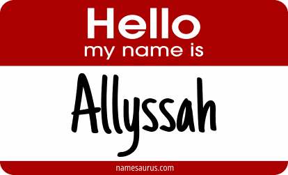 Hello my name is Allyssah png download