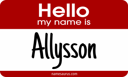 Hello my name is Allysson png download