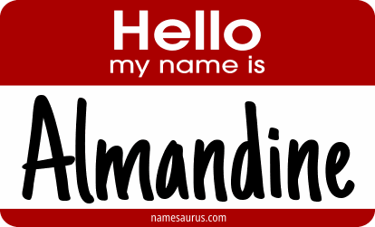 Hello my name is Almandine png download