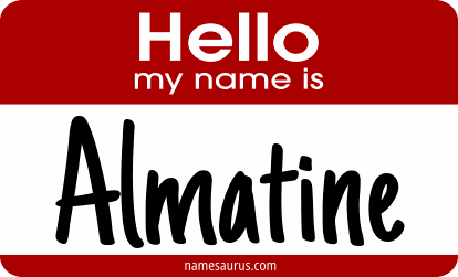 Hello my name is Almatine png download