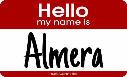 Hello my name is Almera png download