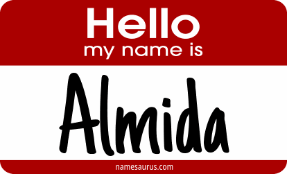 Hello my name is Almida png download