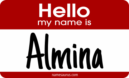 Hello my name is Almina png download