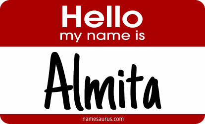 Hello my name is Almita png download