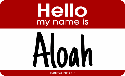Hello my name is Aloah png download