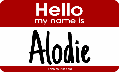 Hello my name is Alodie png download